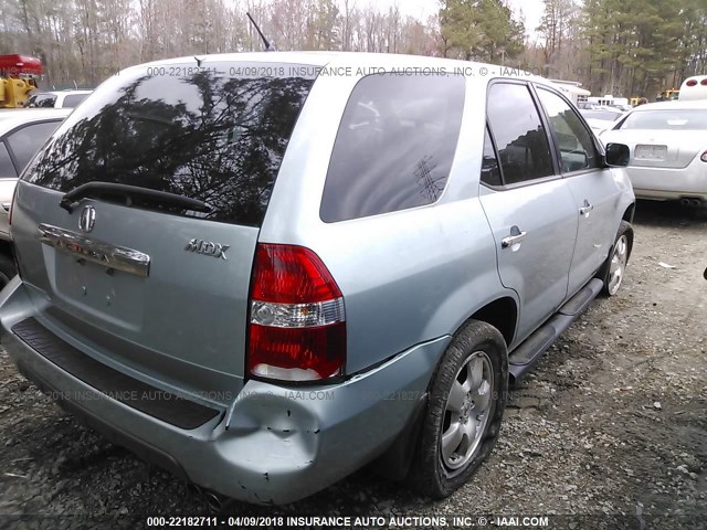 2HNYD18243H521445 - 2003 ACURA MDX BLUE photo 4