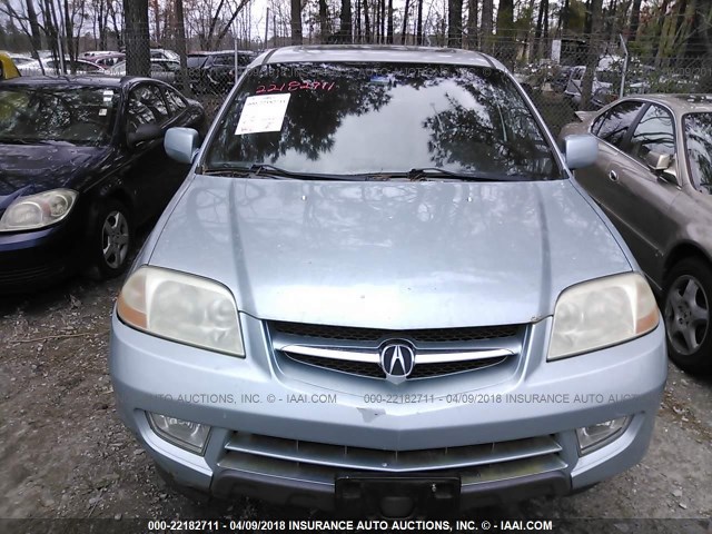 2HNYD18243H521445 - 2003 ACURA MDX BLUE photo 6