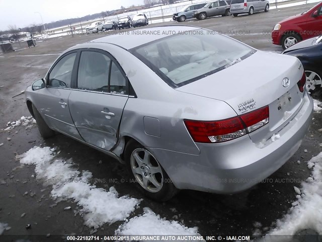 KMHEU46C56A107756 - 2006 HYUNDAI SONATA GLS/LX SILVER photo 3