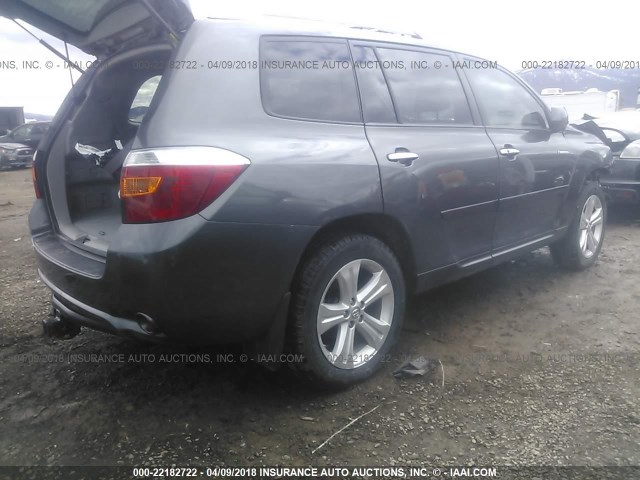 JTEDK3EH2A2166047 - 2010 TOYOTA HIGHLANDER LIMITED GRAY photo 4