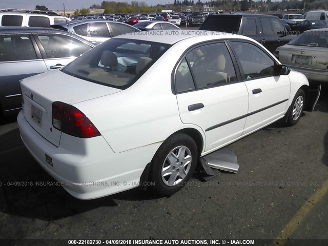 2HGES16345H551527 - 2005 HONDA CIVIC DX VP WHITE photo 4