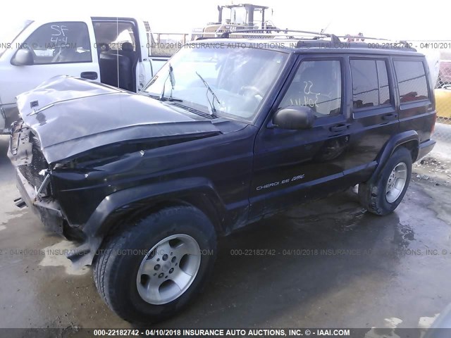 1J4FJ68S8WL146082 - 1998 JEEP CHEROKEE SPORT/CLASSIC Czarny zdjęcie 2