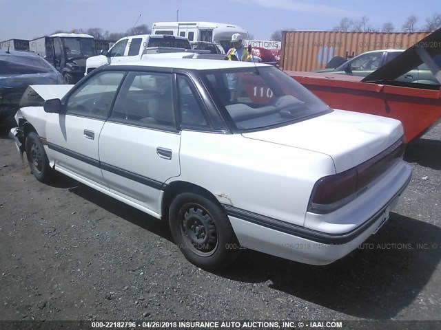 4S3BC6320N9610368 - 1992 SUBARU LEGACY L WHITE photo 3