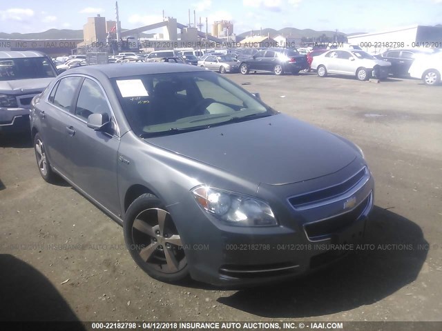 1G1ZF57549F193745 - 2009 CHEVROLET MALIBU HYBRID GRAY photo 1