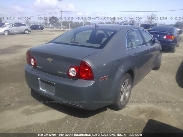 1G1ZF57549F193745 - 2009 CHEVROLET MALIBU HYBRID GRAY photo 4