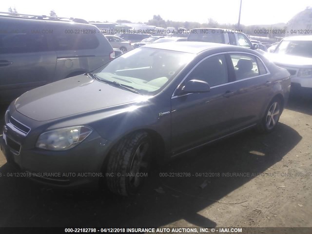 1G1ZF57549F193745 - 2009 CHEVROLET MALIBU HYBRID GRAY photo 6