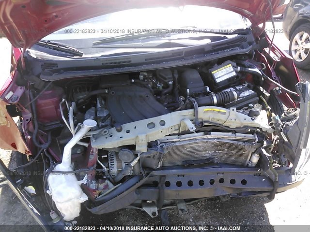 3N1CE2CP1EL363472 - 2014 NISSAN VERSA NOTE S/S PLUS/SV/SL RED photo 10