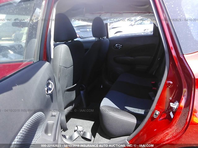 3N1CE2CP1EL363472 - 2014 NISSAN VERSA NOTE S/S PLUS/SV/SL RED photo 8