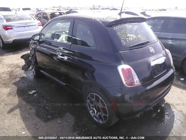 3C3CFFBR3FT672368 - 2015 FIAT 500 SPORT BLACK photo 3