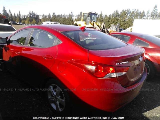 KMHDH4AE6DU941345 - 2013 HYUNDAI ELANTRA GLS/LIMITED RED photo 3