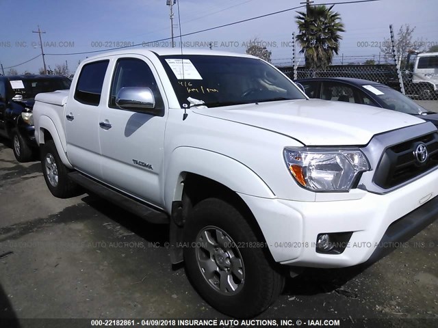 3TMJU4GN0FM192320 - 2015 TOYOTA TACOMA DOUBLE CAB PRERUNNER WHITE photo 1