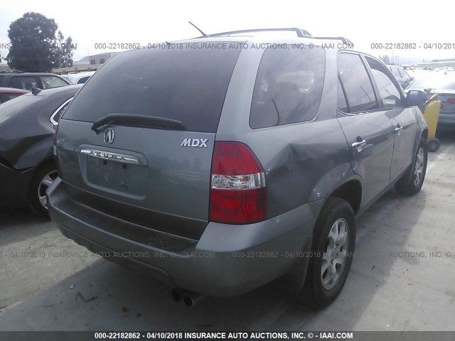 2HNYD18641H516195 - 2001 ACURA MDX TOURING GRAY photo 4