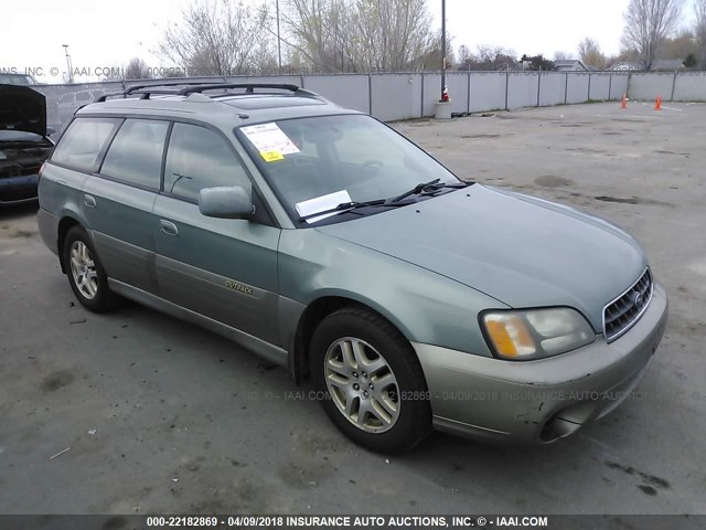 4S3BH686637651612 - 2003 SUBARU LEGACY OUTBACK LIMITED GREEN photo 1