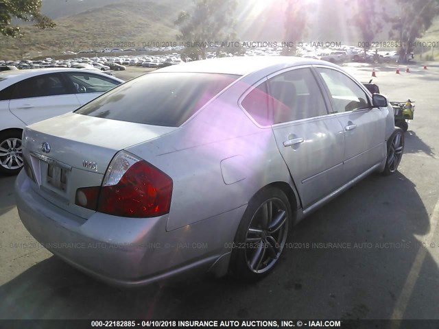 JNKBY01E77M404118 - 2007 INFINITI M45 SPORT SILVER photo 4