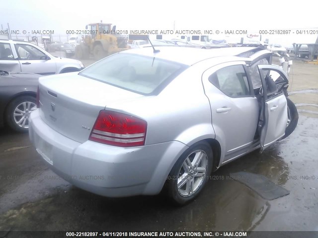 1B3LC56K98N614376 - 2008 DODGE AVENGER SXT SILVER photo 4