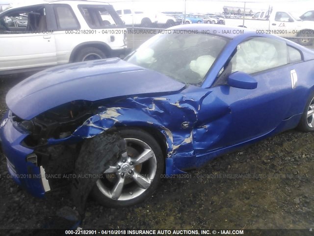 JN1AZ34E66M350139 - 2006 NISSAN 350Z COUPE BLUE photo 6