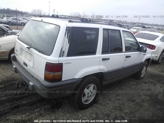 1J4GZ58S1SC727134 - 1995 JEEP GRAND CHEROKEE LAREDO WHITE photo 4