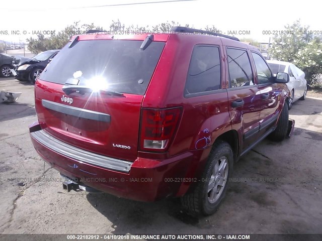 1J4GS48K45C569455 - 2005 JEEP GRAND CHEROKEE LAREDO/COLUMBIA/FREEDOM 红色 照片 4