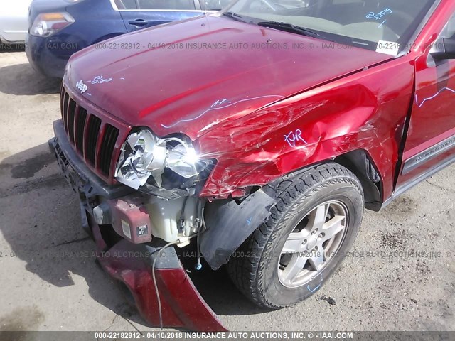 1J4GS48K45C569455 - 2005 JEEP GRAND CHEROKEE LAREDO/COLUMBIA/FREEDOM RED photo 6