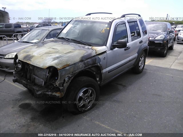 1J4GL48K66W188297 - 2006 JEEP LIBERTY SPORT SILVER photo 2