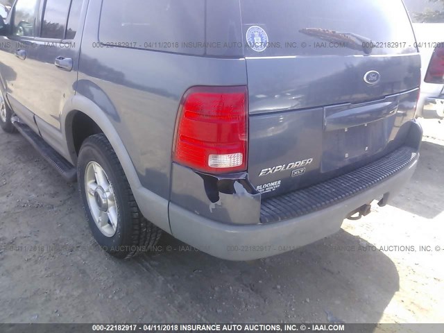 1FMZU73E82UA67688 - 2002 FORD EXPLORER XLT BLUE photo 6