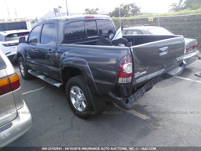 3TMJU4GN7AM092367 - 2010 TOYOTA TACOMA DOUBLE CAB PRERUNNER GRAY photo 3