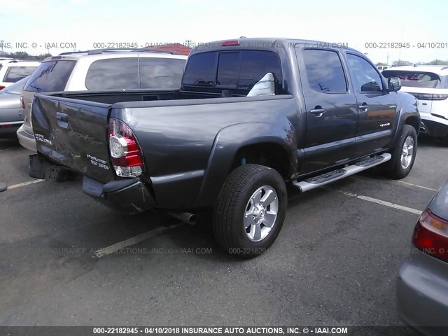 3TMJU4GN7AM092367 - 2010 TOYOTA TACOMA DOUBLE CAB PRERUNNER GRAY photo 4