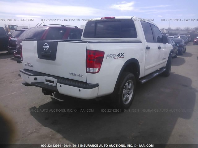 1N6AA0EC4BN306089 - 2011 NISSAN TITAN S/SV/SL/PRO-4X WHITE photo 4