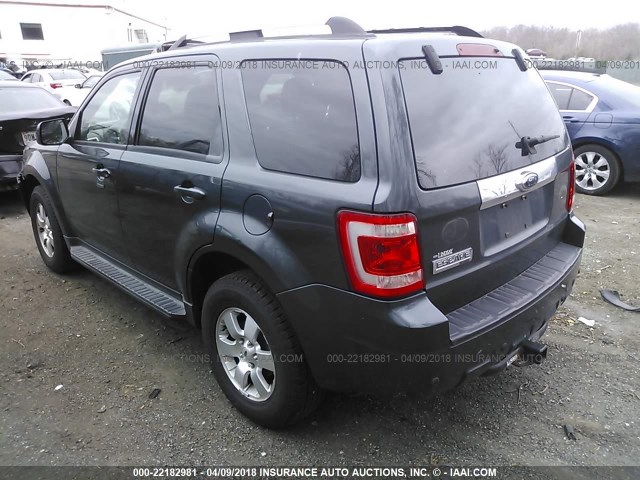 1FMCU04G99KA93915 - 2009 FORD ESCAPE LIMITED GRAY photo 3