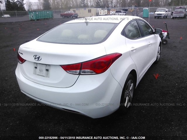 5NPDH4AE4DH269106 - 2013 HYUNDAI ELANTRA GLS/LIMITED WHITE photo 4