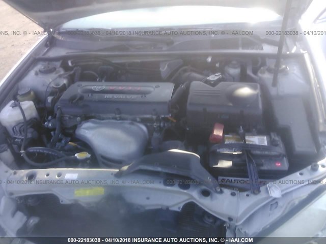 4T1BE32K24U916909 - 2004 TOYOTA CAMRY LE/XLE/SE SILVER photo 10