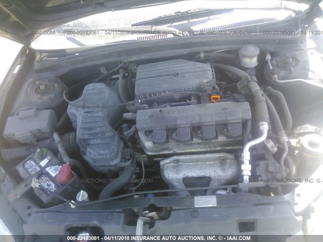 1HGES16365L030344 - 2005 HONDA CIVIC DX VP BLACK photo 10