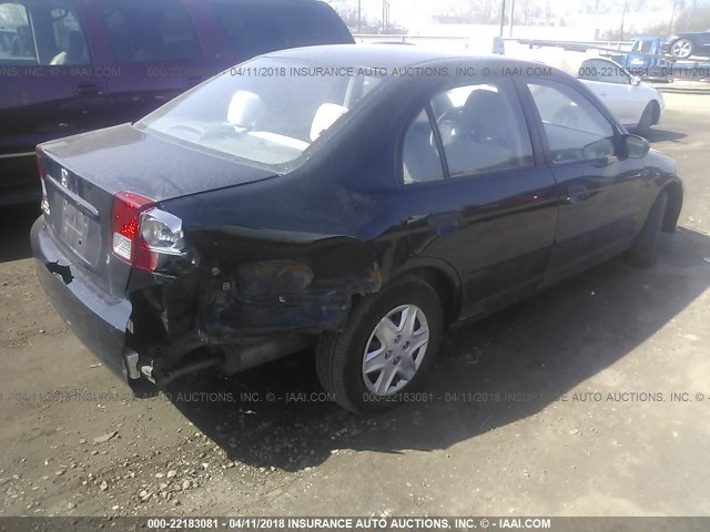 1HGES16365L030344 - 2005 HONDA CIVIC DX VP BLACK photo 4