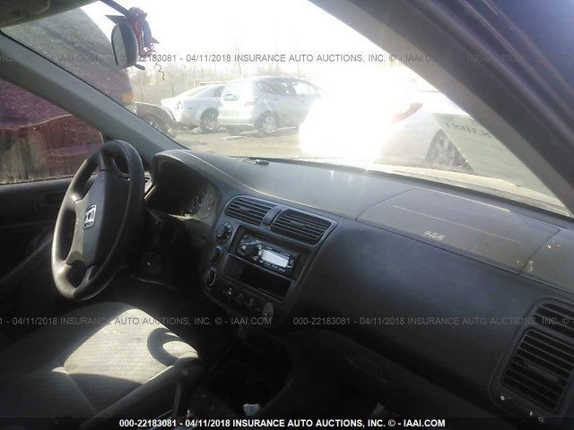 1HGES16365L030344 - 2005 HONDA CIVIC DX VP BLACK photo 5