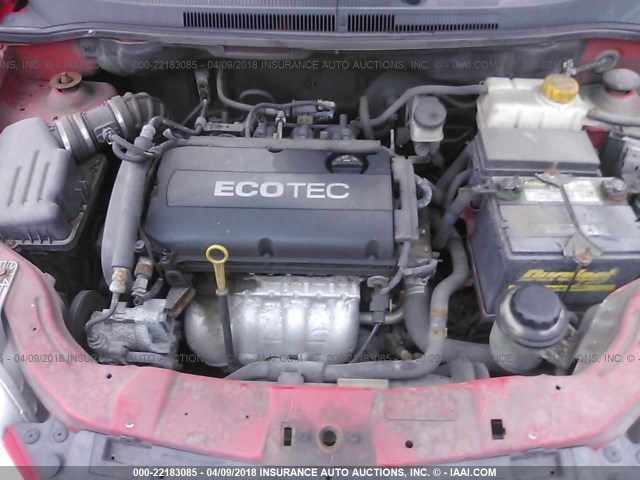 KL1TD66E79B609537 - 2009 CHEVROLET AVEO LS/LT 红色 照片 10