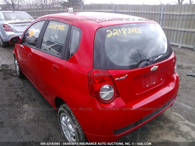 KL1TD66E79B609537 - 2009 CHEVROLET AVEO LS/LT 红色 照片 3