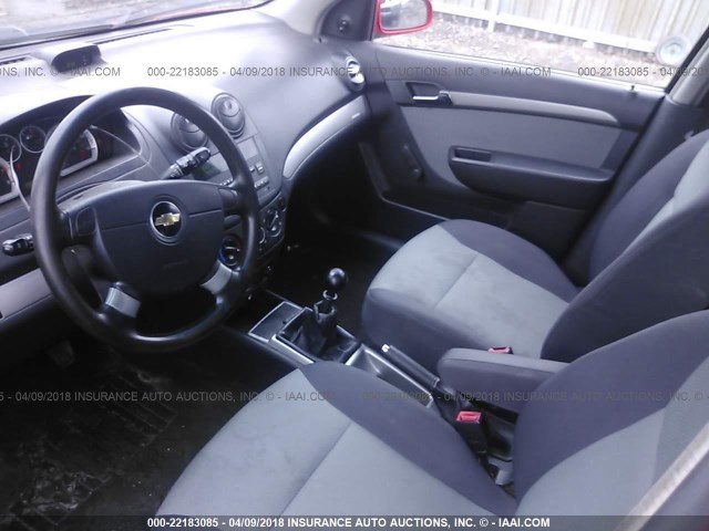 KL1TD66E79B609537 - 2009 CHEVROLET AVEO LS/LT 红色 照片 5