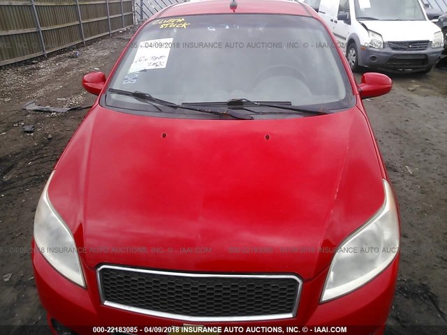 KL1TD66E79B609537 - 2009 CHEVROLET AVEO LS/LT 红色 照片 6