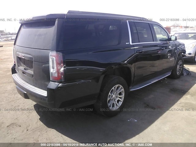 1GKS1HKC6FR262187 - 2015 GMC YUKON XL C1500 SLT BLACK photo 4