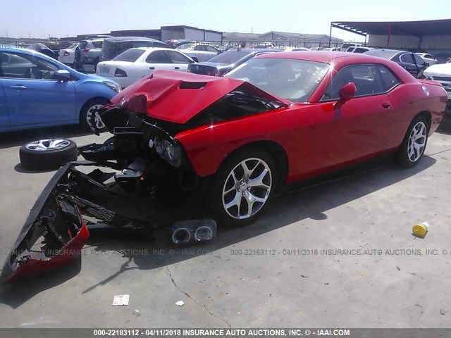 2C3CDZBG9FH733883 - 2015 DODGE CHALLENGER SXT PLUS RED photo 2