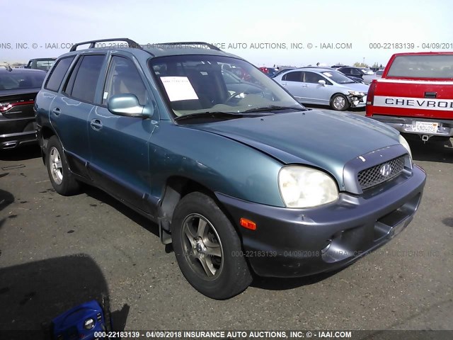 KM8SB12B52U219759 - 2002 HYUNDAI SANTA FE GL TEAL photo 1