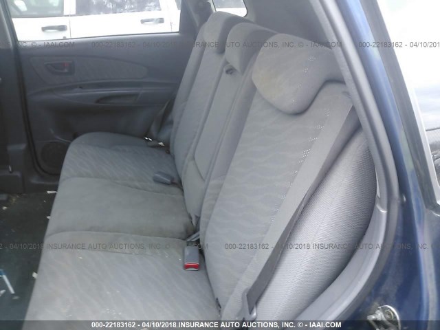 KM8JM12B95U068323 - 2005 HYUNDAI TUCSON GL BLUE photo 8