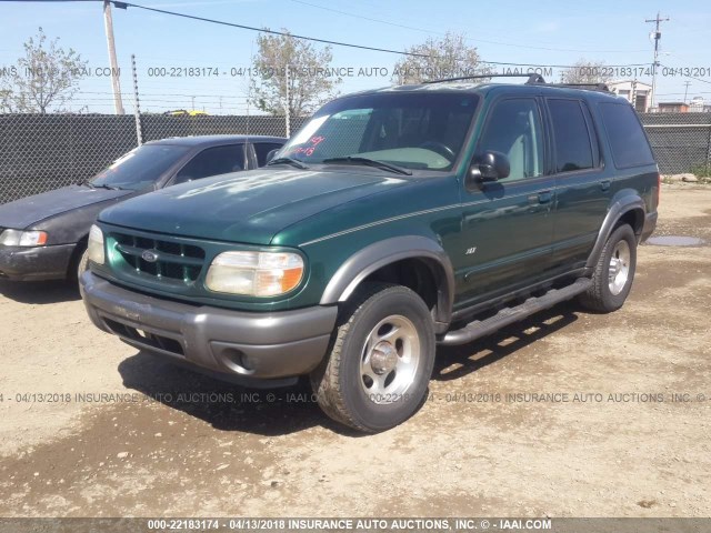 1FMZU73E7YZA16260 - 2000 FORD EXPLORER XLT GREEN photo 2