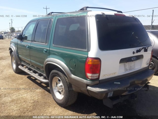 1FMZU73E7YZA16260 - 2000 FORD EXPLORER XLT GREEN photo 3