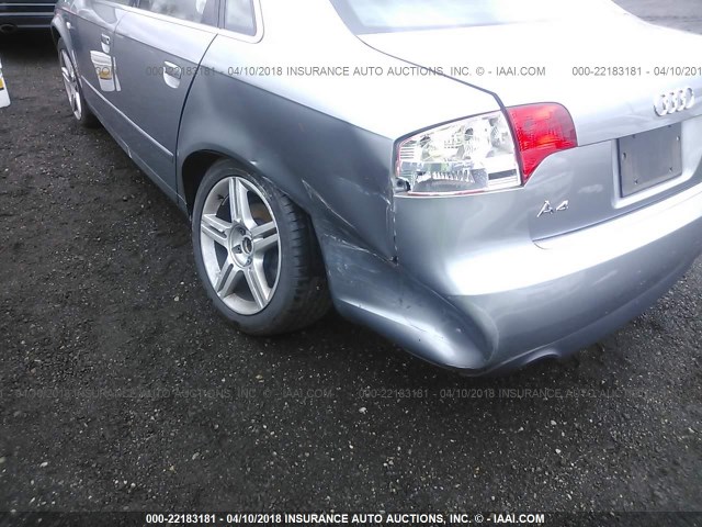 WAUDF78E57A196589 - 2007 AUDI A4 2.0T QUATTRO GRAY photo 6