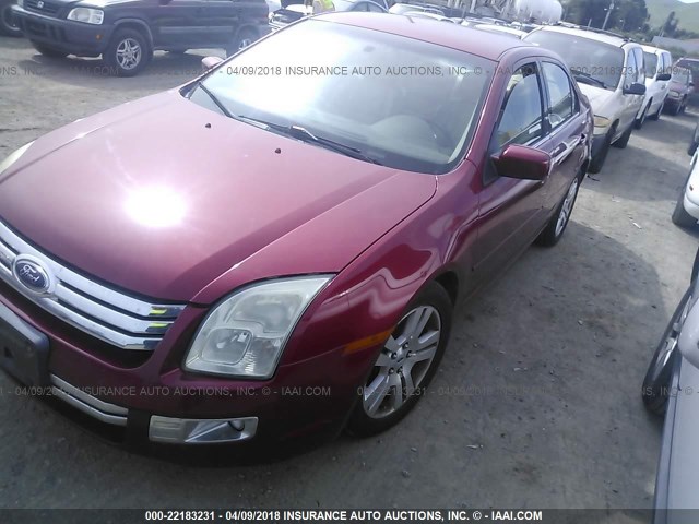 3FAHP08Z66R104248 - 2006 FORD FUSION SEL RED photo 2