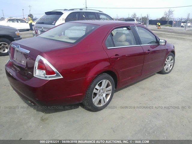 3FAHP08Z66R104248 - 2006 FORD FUSION SEL RED photo 4