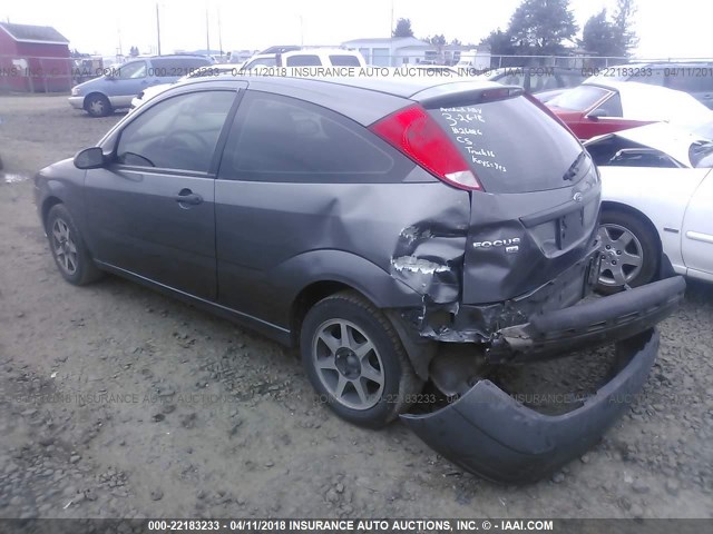 1FAHP31N67W142926 - 2007 FORD FOCUS ZX3/S/SE/SES GRAY photo 3