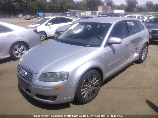 WAUNF78P66A076174 - 2006 AUDI A3 2.0 PREMIUM SILVER photo 2