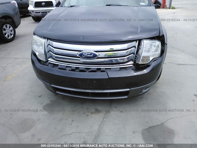 1FMDK02W68GA00872 - 2008 FORD TAURUS X SEL GRAY photo 6